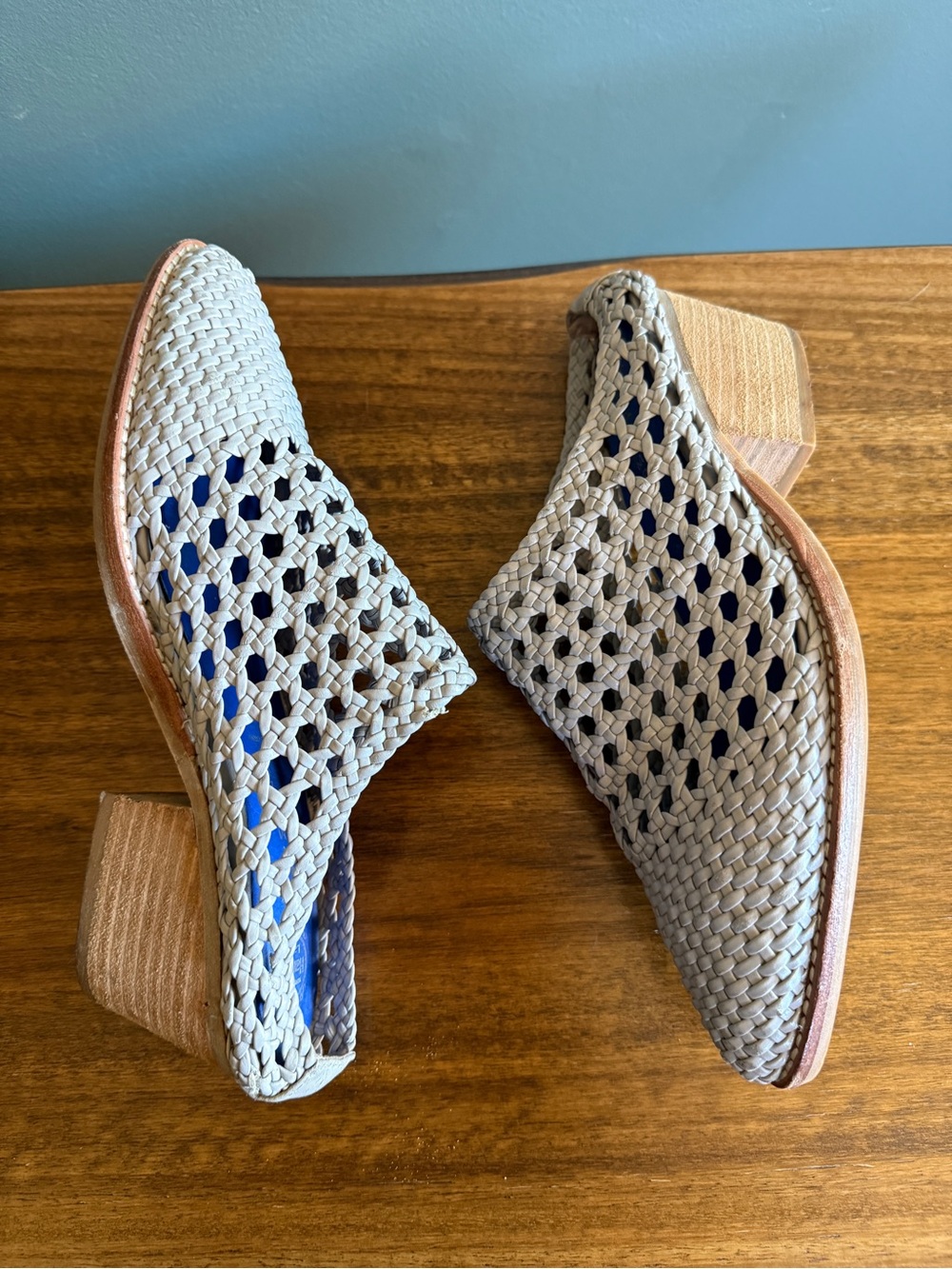 Jeffrey Campbell Leon Anthropologie Basket Weave Slip-On Mules 9